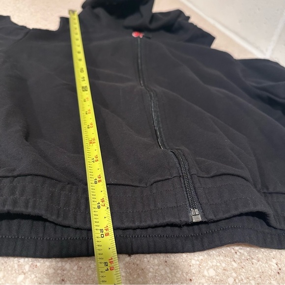 Kappa Open Shoulder Zip Jacket Leopard Neon Cropped Hoodie Black Large Cotton - Picture 14 of 16